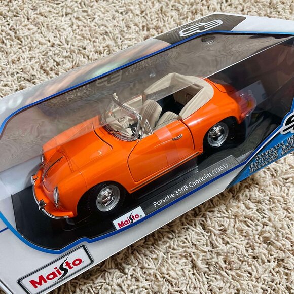 Porsche 356B Cabriolet 1961 1:18 Special Edition Diecast Model Car by Maisto - Picture 1 of 4